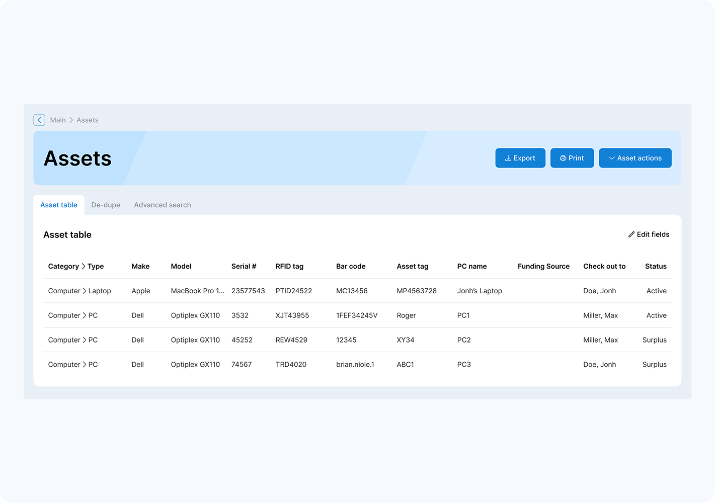 Asset Tracking & Auditing