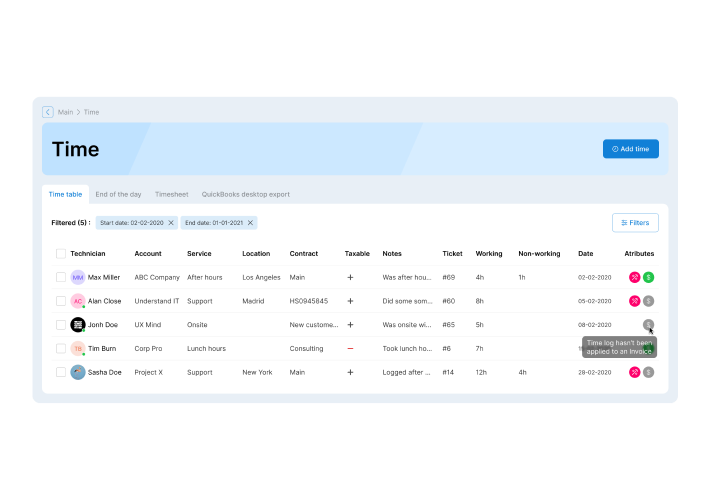 Time & Expense Tracking