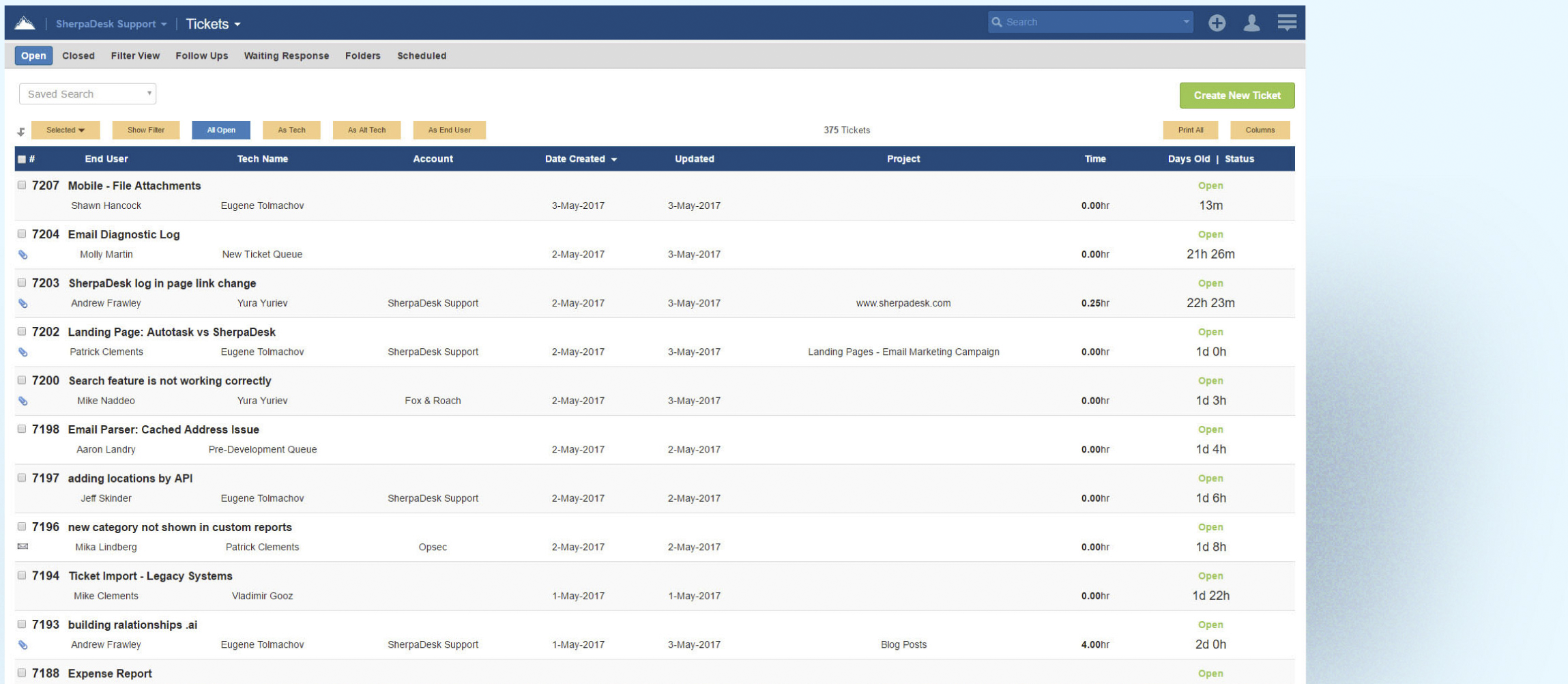 ticket tracking