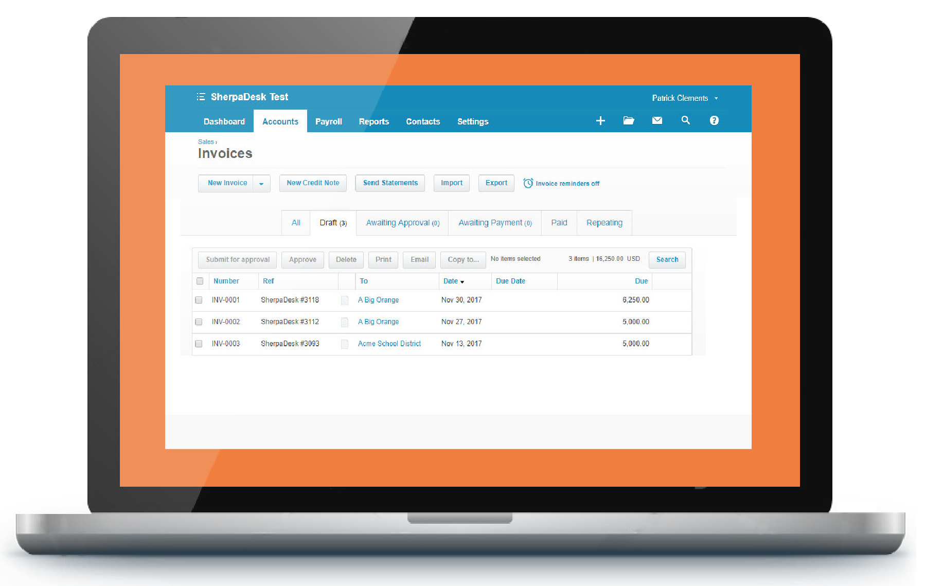 Easily update your XERO customer’s account data with SherpaDesk